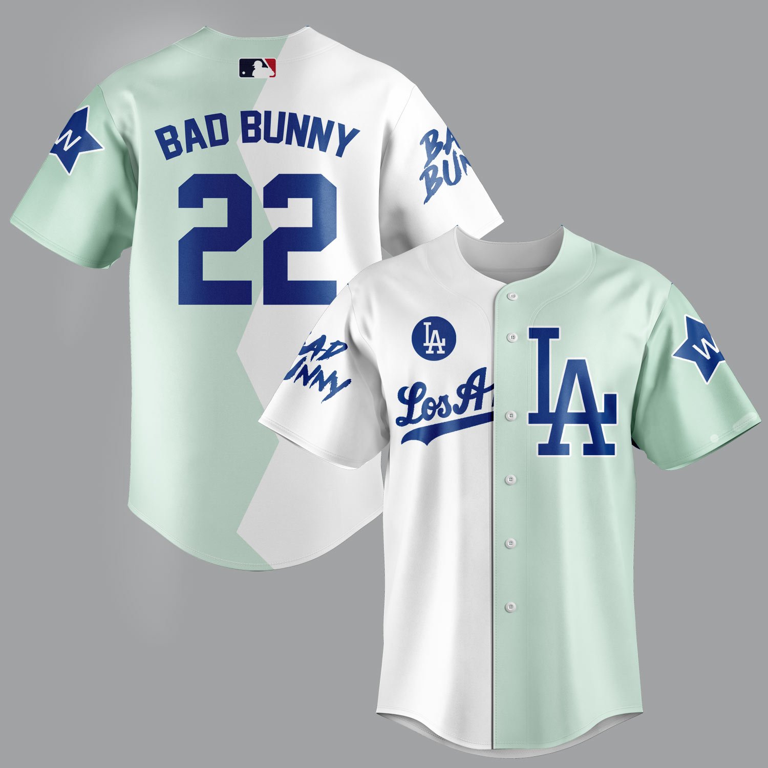 Bad Bunny Baseball Jersey Shirt BBNJS08